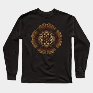 Ombre Animal Print Mandala Long Sleeve T-Shirt
